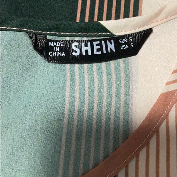 Shein Warm Tie Hem Striped Top - Picture 9 of 10